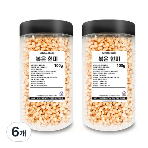 고미네 볶은 현미, 100g, 6개