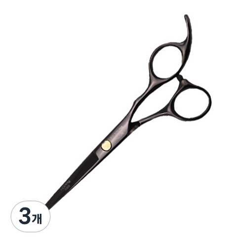 HG-50 미용 커트가위, 코발트 블랙, 3개