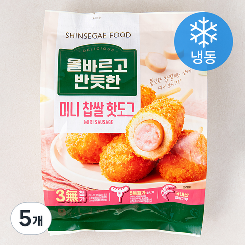 올반 미니찰핫도그 (냉동), 40g, 8개입, 5개
