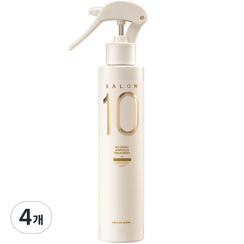 미쟝센 살롱10 노워시 극손상 앰플 트리트먼트, 200ml, 4개