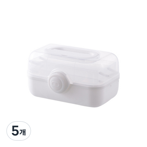 아리코 깔끔공간 3단 구급상자 화이트 S, 5개