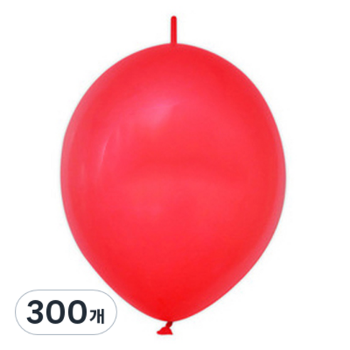 PartyClub 스탠다드 링커룬 풍선 15cm, 레드, 300개