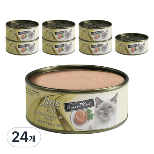 퍼시캣 전연령 고양이 파인다이닝 파테형 주식캔, 80g, 닭, 24개