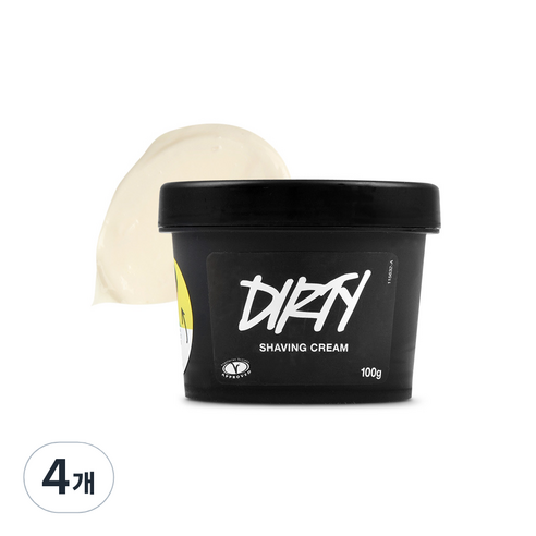 러쉬 더티 쉐이빙 크림, 100g, 4개