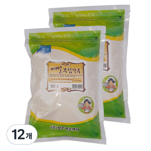 청은 메밀 부침 가루, 500g, 12개