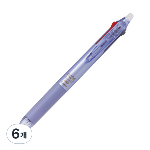 프릭션 슬림 3색 볼펜 0.38mm, 펄바이올렛, 6개