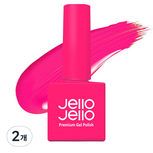 젤로젤로 프리미엄 젤 폴리쉬, JN-01 쏘핫핑크, 10ml, 2개