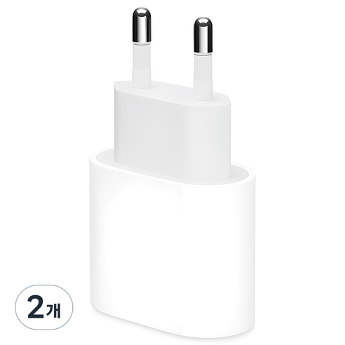 Apple 정품 20W USB-C 전원 어댑터 MUW13KH/A, 화이트, 2개