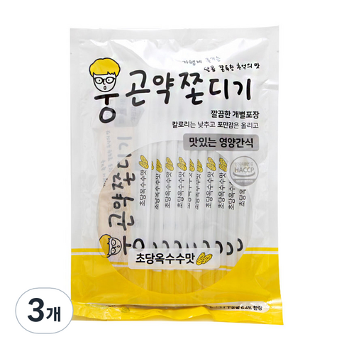 웅곤약쫀디기 초당옥수수맛, 200g, 3개
