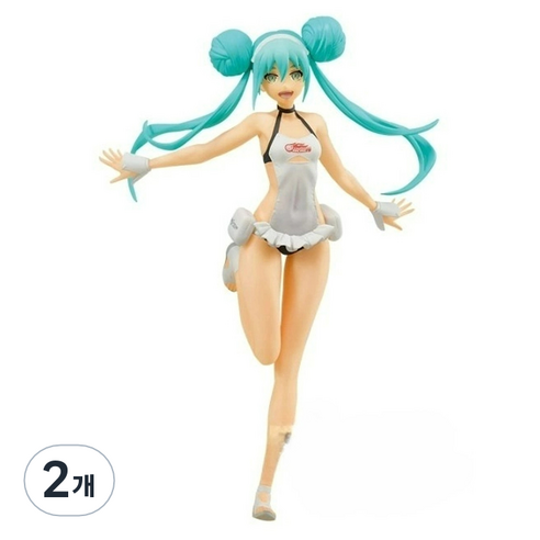 반프레스토 하츠네미쿠 RACING 2022 Tropical Maid Ver 피규어, 2개
