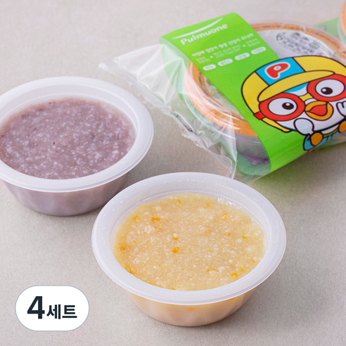 풀무원 중기 만 6~7개월 베이비밀 이유식 130g x 2종 H세트, 한우적양배추죽, 닭가슴살망고배퓨레, 4세트