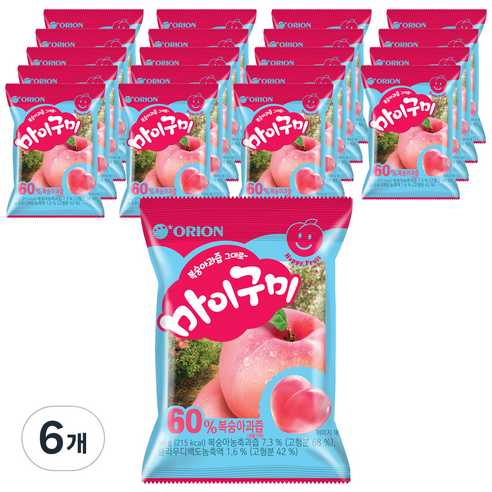 마이구미 복숭아맛, 660g, 6개