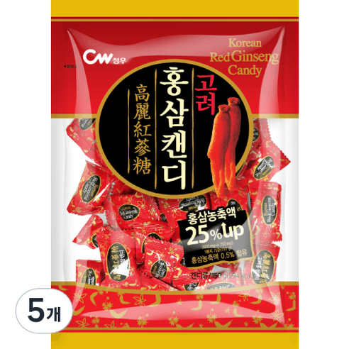 청우 고려 홍삼캔디, 150g, 5개