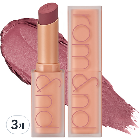 롬앤 제로 매트 립스틱, 22 모브 빈즈, 3g, 3개