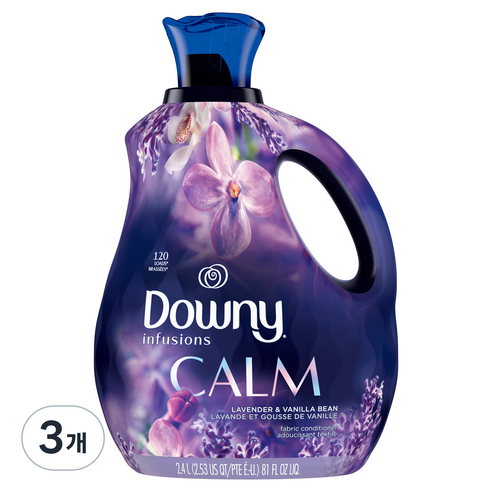 [쿠팡수입] 다우니 인퓨전 캄 섬유유연제 라벤더 앤 바닐라빈, 2.4L, 3개