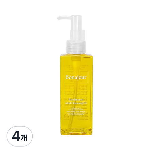 보나쥬르 비건 라이스 브랜 90 클렌징오일, 200ml, 4개