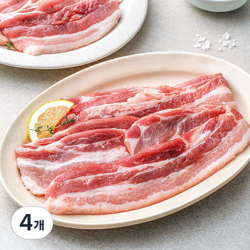 한돈 삼겹살 구이용 (냉장), 1kg, 4개