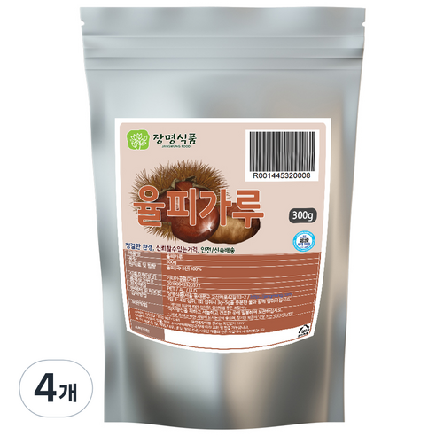 장명식품 율피가루, 4개, 300g