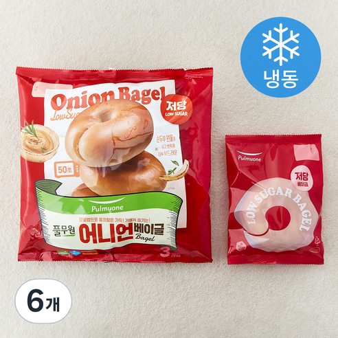 풀무원 어니언 베이글 3개입 (냉동), 315g, 6개