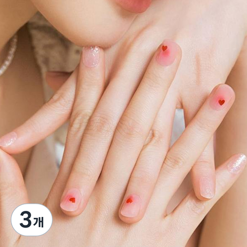 데싱디바 글로우 네일 스티커, 러블리 치크, 3개