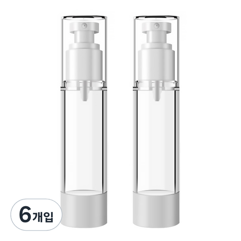 DM 뷰티 휴대용 펌프 스프레이 공병 플랫 진공 100ml, 혼합 색상, 6개입