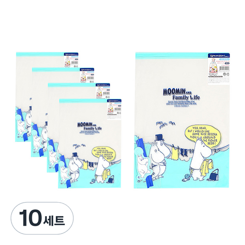 금홍팬시 무민 볼륨형 포장 봉투 대, 민트, 10세트