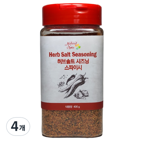 허브솔트시즈닝 스파이시, 400g, 4개