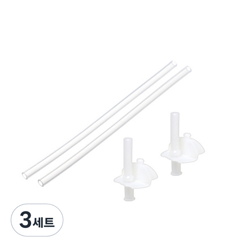 릿첼 젖병 스탭업 교체용 빨대세트, 투명색, 3세트