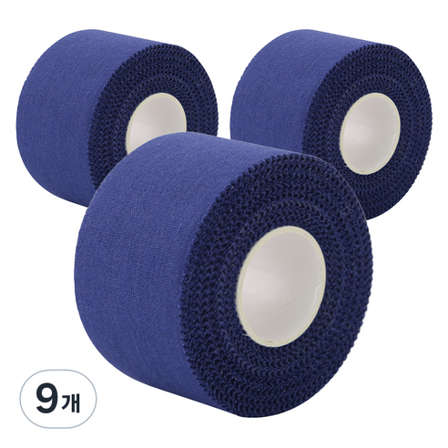 크리다 KRIDA C-tape 스포츠 테이프 네이비 3.8cm x 9.1m, 9개, 1개입