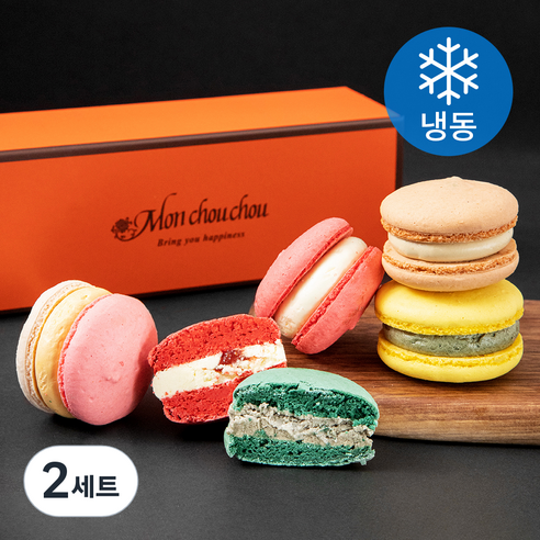 Monchouchou 마카롱 5종 세트 100g + 쇼핑백 (냉동), 2세트