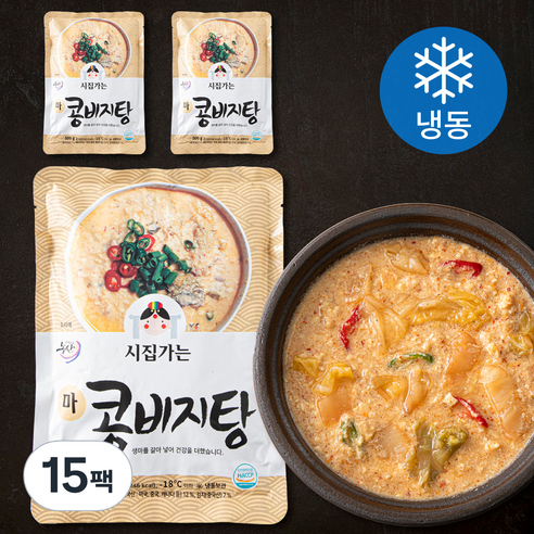 시집가는농산 시집가는 마 콩비지탕 2인분 (냉동), 500g, 15팩