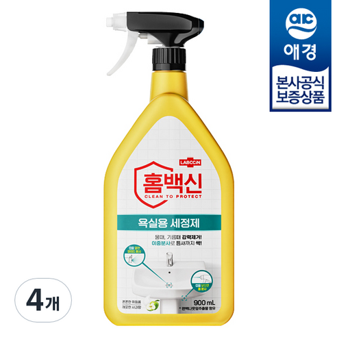 랩신 홈백신 욕실용 세정제, 900ml, 4개