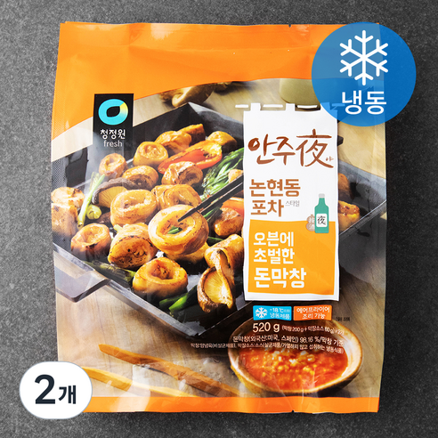 청정원 안주야 오븐에 초벌한 돈막창 (냉동), 520g, 2개