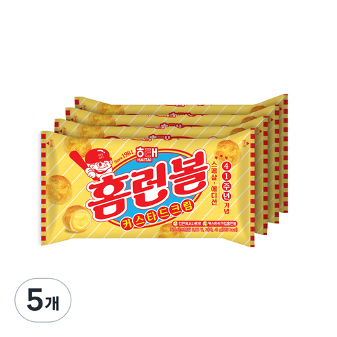 홈런볼 커스타드크림 4p, 5개, 164g