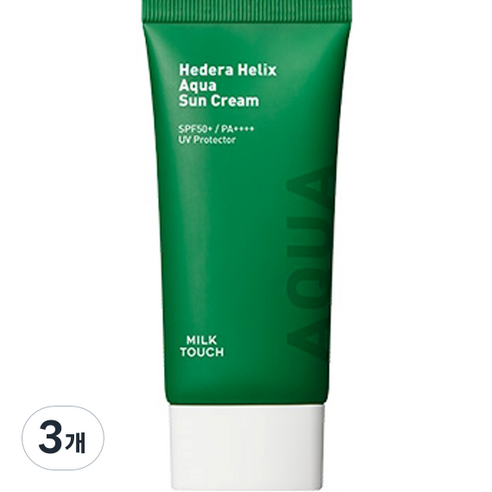 밀크터치 서양송악 아쿠아 선크림 SPF50+ PA++++, 50ml, 3개