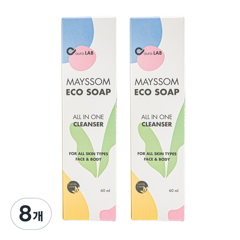 MAYSSOM 메이썸 에코솝 클렌징폼, 60ml, 8개