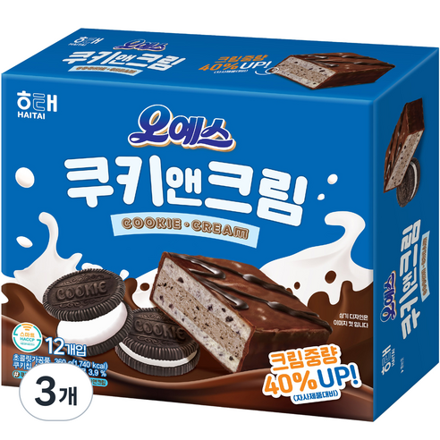 오예스 쿠키앤크림 풍부한 맛과 신선함을 즐길 수 있는 과자