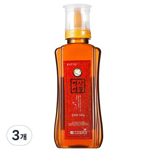 지리산한봉영농조합 국내산 명산명꿀, 3개, 500g