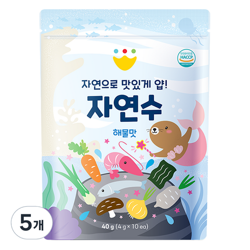 바맘 자연수 육수티백 해물맛 이유식 재료 10p, 40g, 5개