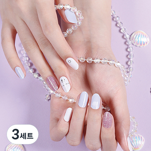 젤리넬리 젤네일 스티커, 머메이드, 3세트