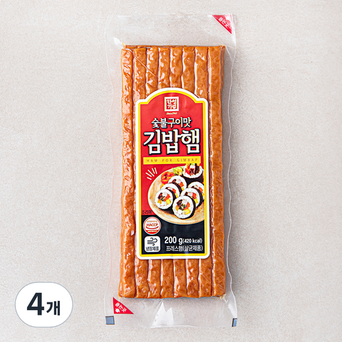 한성기업 숯불구이맛 김밥햄, 200g, 4개