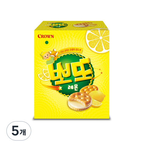 뽀또 크래커 샌드 레몬, 92g, 5개