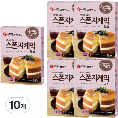 큐원 홈메이드 스폰지 케익믹스, 500g, 10개