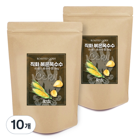 로얄푸드 직화볶음 옥수수차, 500g, 10개, 1개입