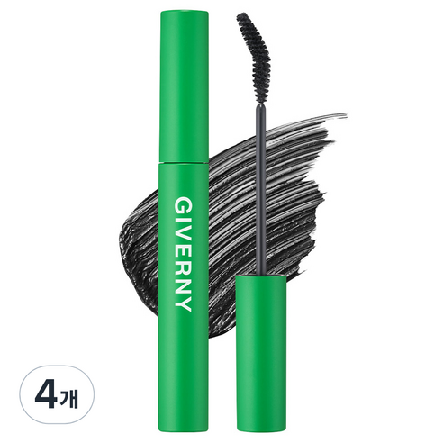 지베르니 밀착 센서티브 볼륨 마스카라 5.5g, 01 블랙, 4개