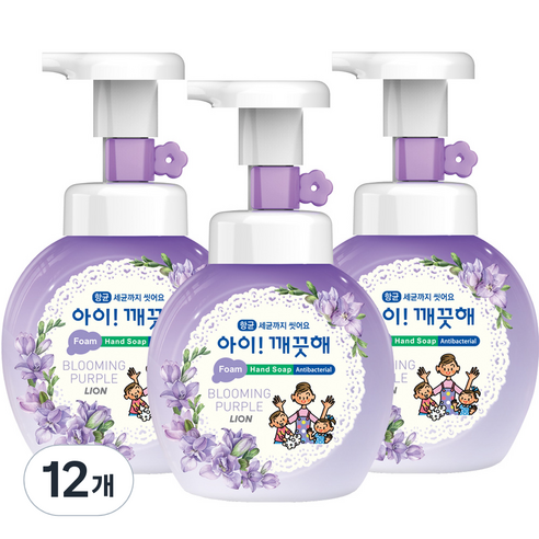 아이깨끗해 블루밍 퍼플 핸드워시, 250ml, 12개