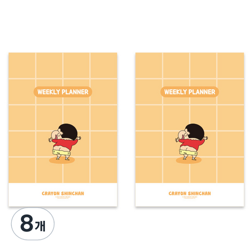 짱구는못말려 위클리 만년형 중철노트, 옐로우, 8개