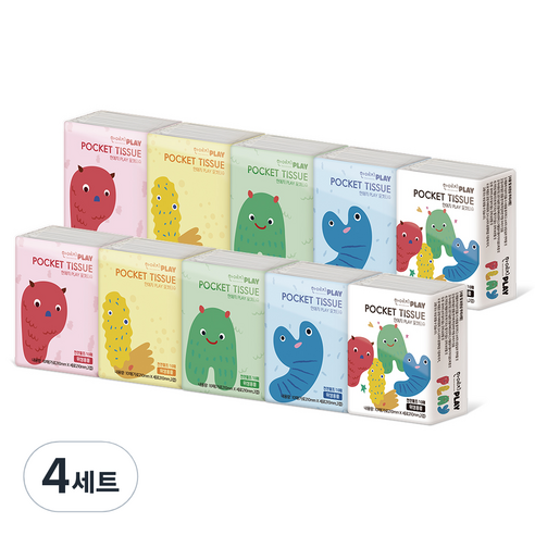 한예지 PLAY 포켓티슈 5종 x 10p 세트, 10매, 40개
