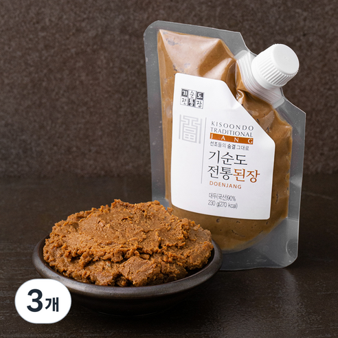 기순도 전통된장, 230g, 3개