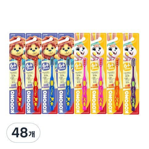 코도모 유아칫솔 6세이상, 랜덤 발송, 1개입, 48개